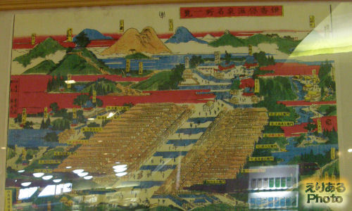 伊香保温泉石段街：伊香保温泉の江戸時代の絵地図＠岸権旅館
