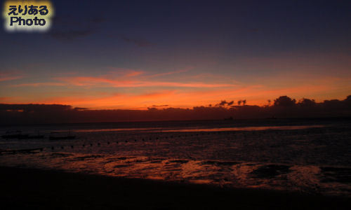 ２日目、バリ島で見た朝焼け