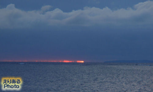 バリ島6日目朝陽がチラッと