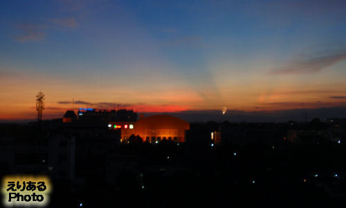 ジョグジャカルタで見た夕焼け