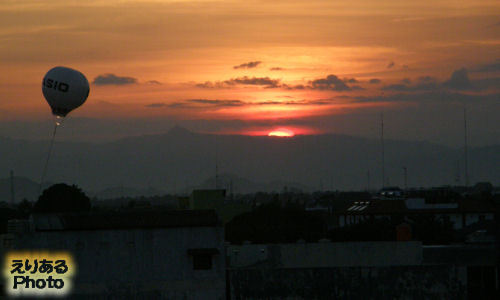 ジョグジャカルタで見た夕陽