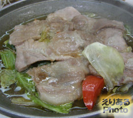 館山シーサイドホテル 夕食膳・お肉と野菜の陶板焼き