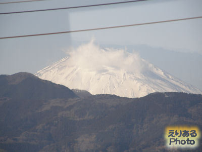 車内から見た富士山